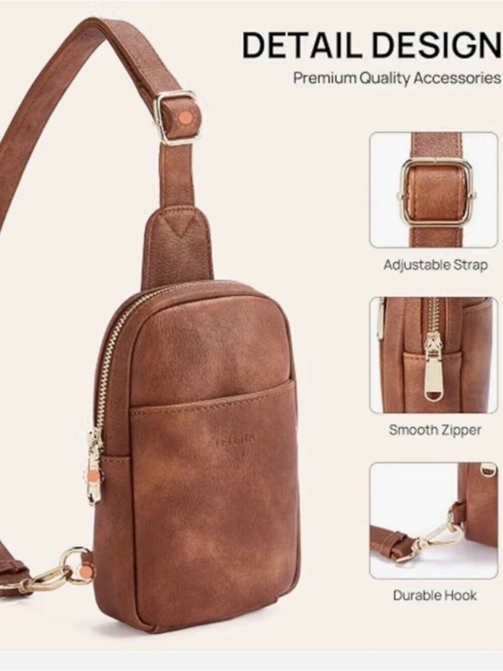 Telena Crossbody Belt Bag Fanny Pack Small Like New - Picture 9 of 9